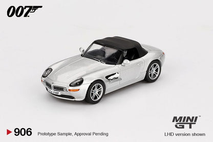 Mini GT BMW Z8 007 The World Is Not Enough English Poster Back Card Blister Packaging MGT00906-007E 1/64 Diecast
