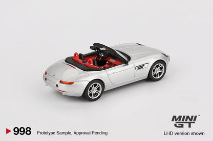 Mini GT BMW Z8 Silver Blister Packaging MGT00998 1/64 Diecast