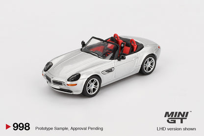 Mini GT BMW Z8 Silver Blister Packaging MGT00998 1/64 Diecast