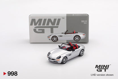 Mini GT BMW Z8 Silver Blister Packaging MGT00998 1/64 Diecast