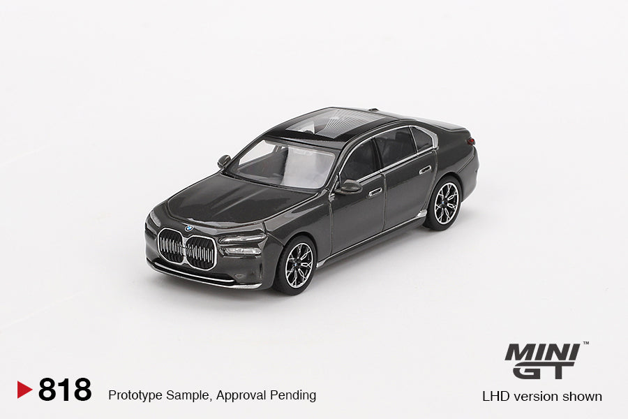 Mini GT BMW i7 xDrive60 Dravit Grey MGT00818 1/64 Die Cast