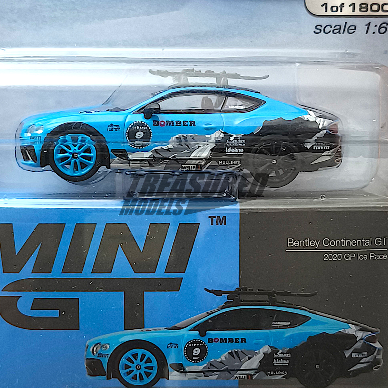 Mini GT Bentley Continental GT 2020 GP Ice Race Blister Packaging Mini GT Bentley Continental GT 2020 GP Ice Race Blister Packaging