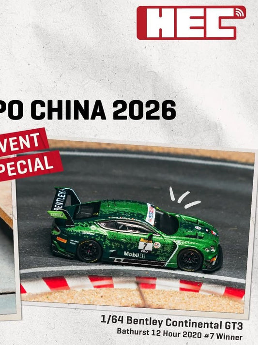 [HEC2026] Tarmac Works Bentley Continental GT3 HEC 2026 1/64 Diecast