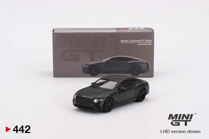 Mini GT Bentley Continental GT Speed Anthracite Satin MGT00442 1/64 Diecast
