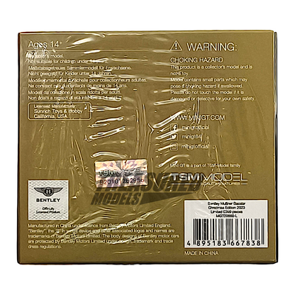 Mini GT Bentley Mulliner Bacalar 2023 Christmas Edition Limited 9999 pieces MGT00660 1/64 Diecast