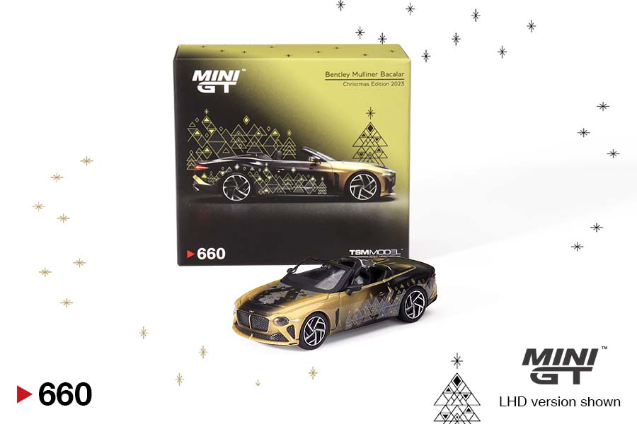 Mini GT Bentley Mulliner Bacalar 2023 Christmas Edition Limited 9999 pieces MGT00660 1/64 Diecast
