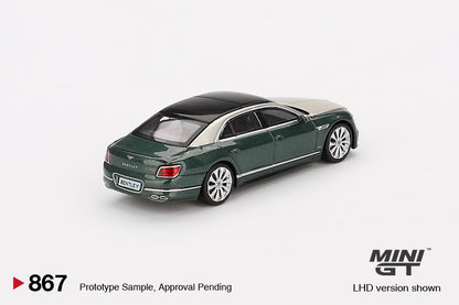 Mini GT Bentley Flying Spur White Sand Verdant MGT00867 1/64 Die Cast