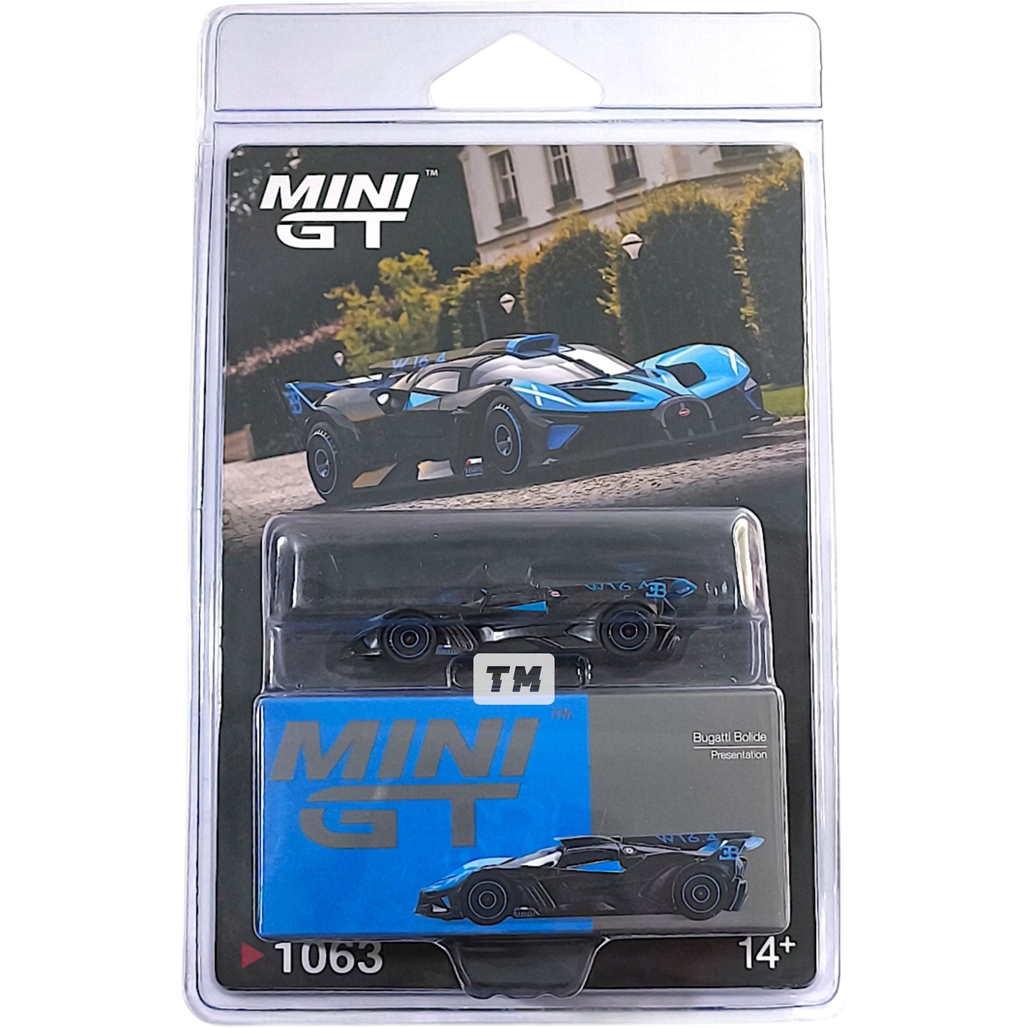 Mini GT Bugatti Bolide Presentation Blister Packaging MGT01063BL 1/64 Diecast