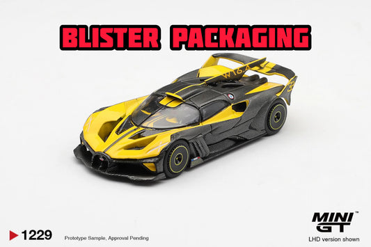 [Pre-Order] Mini GT Bugatti Bolide Yellow Blister Packaging MGT01229BL 1/64 Diecast