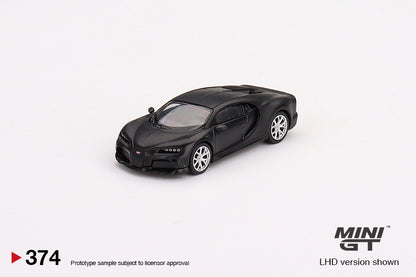 Mini GT Bugatti Chiron Super Sport 300+ Matte Black MGT00374 1/64 Die Cast