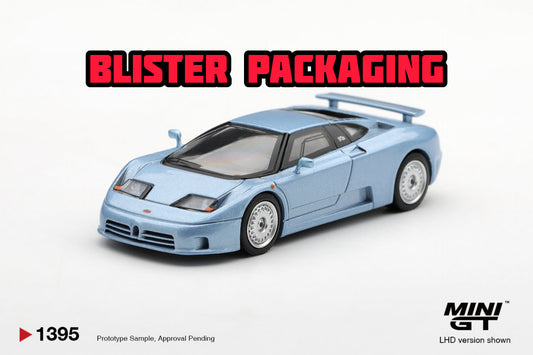 [PRE-ORDER] MINI GT Bugatti EB110 GT Azzurro Metallizzato Mondial de l'Automobile 1992 Blister Packaging MGT01395-BL 1/64 Diecast