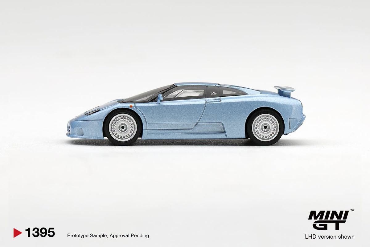 [PRE-ORDER] MINI GT Bugatti EB110 GT Azzurro Metallizzato Mondial de l'Automobile 1992 MGT01395 1/64 Diecast