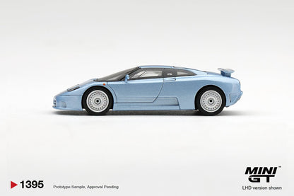 [PRE-ORDER] MINI GT Bugatti EB110 GT Azzurro Metallizzato Mondial de l'Automobile 1992 MGT01395 1/64 Diecast