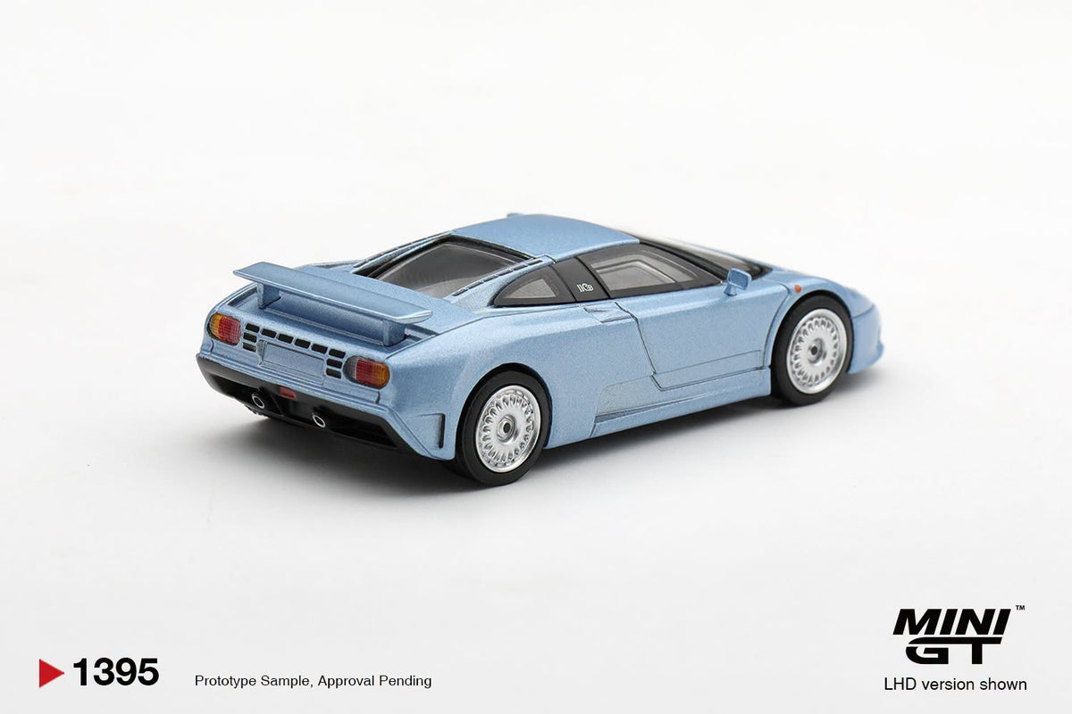 [PRE-ORDER] MINI GT Bugatti EB110 GT Azzurro Metallizzato Mondial de l'Automobile 1992 MGT01395 1/64 Diecast