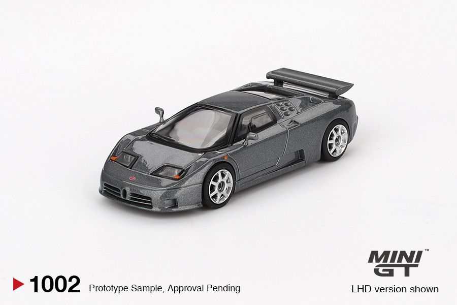 Mini GT Bugatti EB110 Super Sport Grigio Scuro MGT01002 1/64 Die Cast