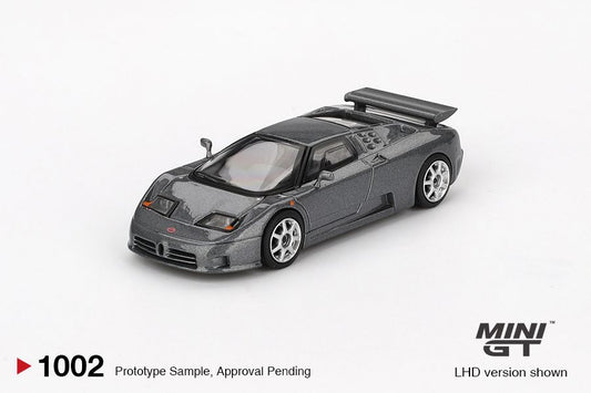 Mini GT Bugatti EB110 Super Sport Grigio Scuro MGT01002 1/64 Die Cast