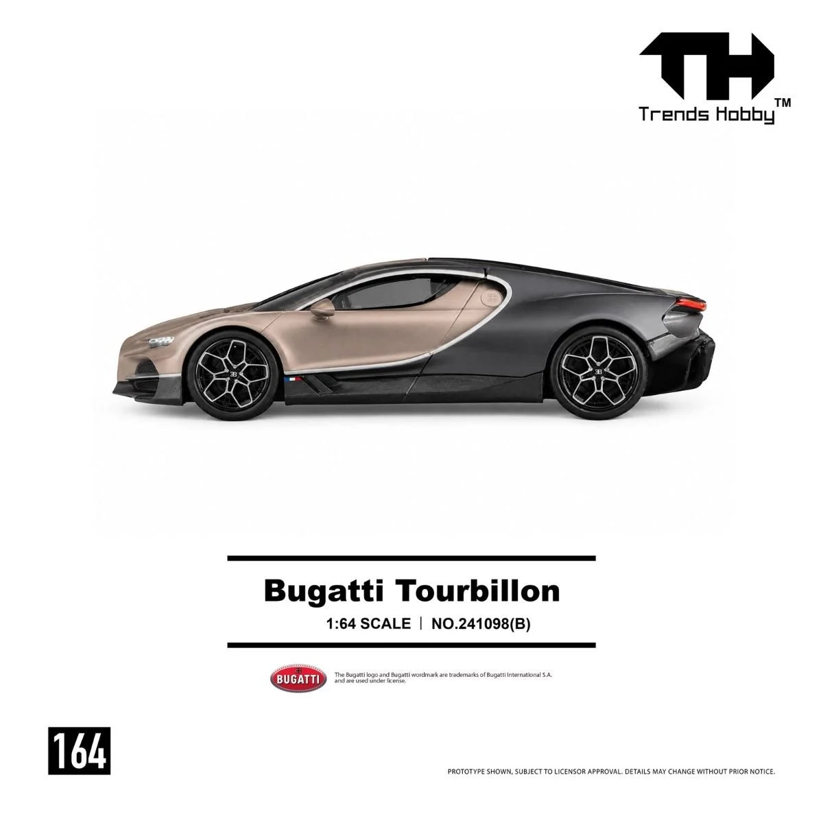 [Pre-Order] Trends Hobby Bugatti Tourbillon Dore 164 241098B 1/64 Diecast