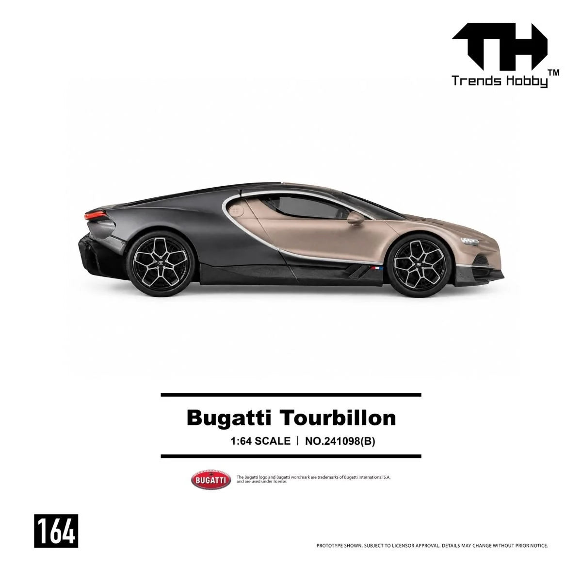 [Pre-Order] Trends Hobby Bugatti Tourbillon Dore 164 241098B 1/64 Diecast