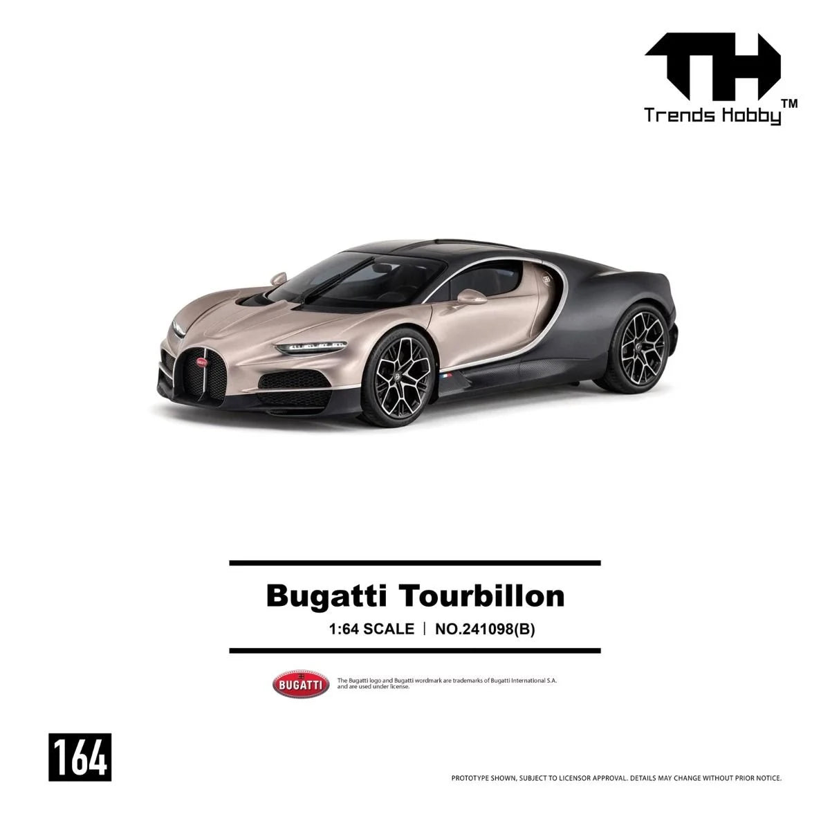 [Pre-Order] Trends Hobby Bugatti Tourbillon Dore 164 241098B 1/64 Diecast
