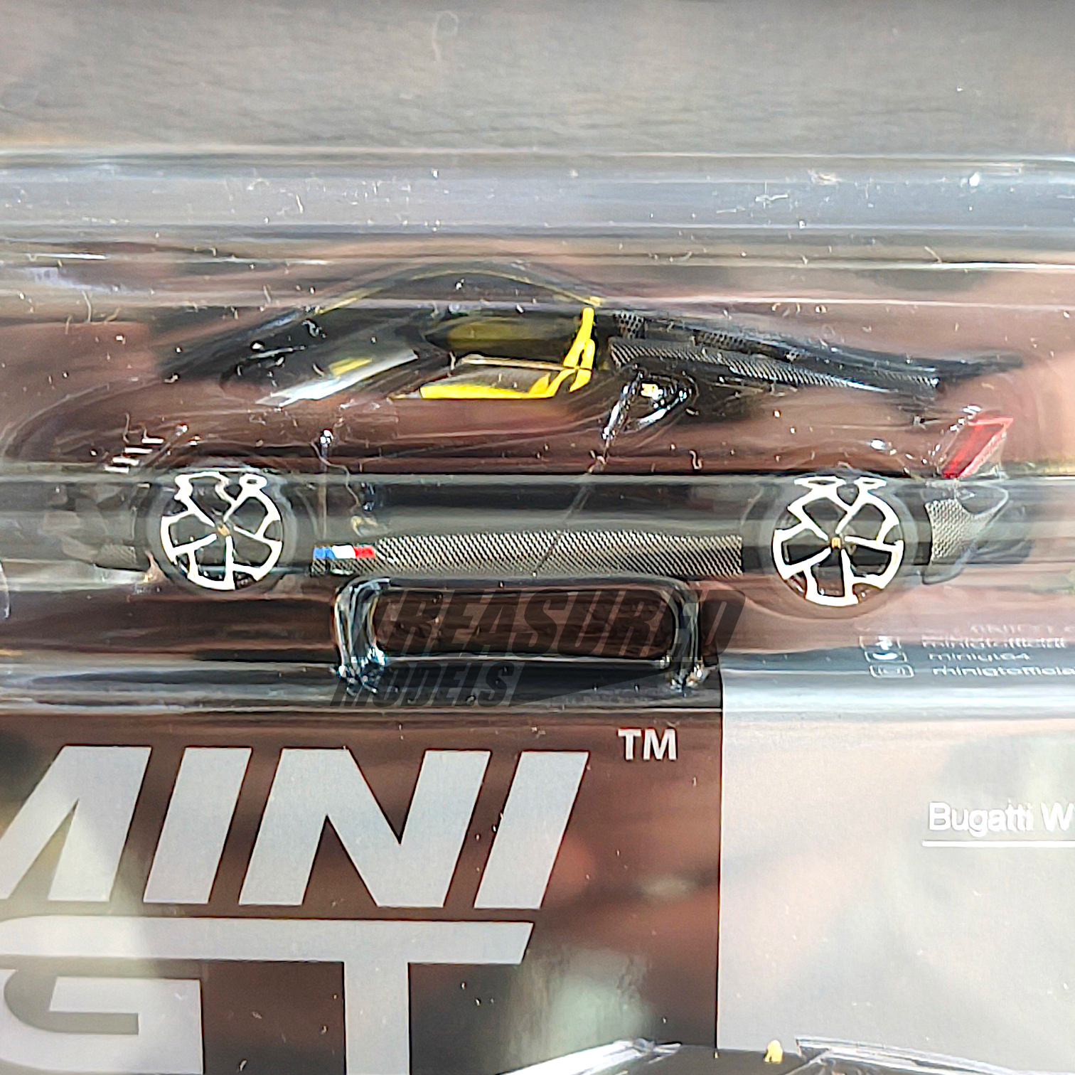 Mini GT Bugatti W16 Mistral Black Blister Packaging MGT01058 1/64