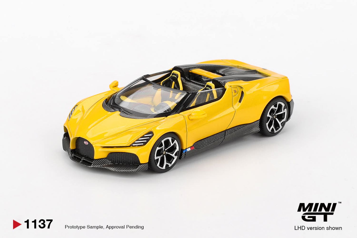 [Pre-Order] Mini GT Bugatti W16 Mistral Yellow MGT01137 1/64 Die cast
