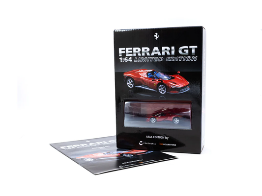Tarmac Works CENTAURIA x IXO COLLECTIONS FERRARI GT 164 Magazine ASIA EDITION FERRARI DAYTONA SP3 2021 English Version 1/64 Die Cast