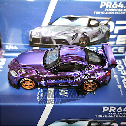 Pop Race CHASE Pandem GR Supra Chrome Purple Tokyo Auto Salon 2025 PR640232 1/64 Diecast