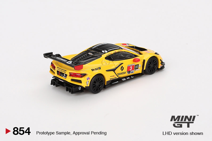 Mini GT Chevrolet Corvette Z06 GT3.R 3 Corvette Racing by Pratt Miller Motorsports 2024 IMSA Daytona 24 Hrs MGT00854 1/64 Die Cast