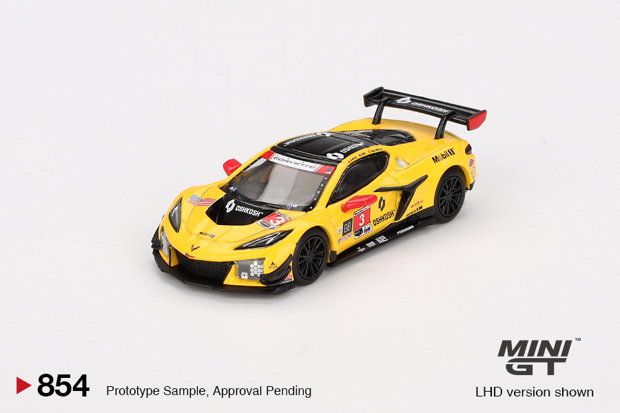Mini GT Chevrolet Corvette Z06 GT3.R 3 Corvette Racing by Pratt Miller Motorsports 2024 IMSA Daytona 24 Hrs MGT00854 1/64 Die Cast
