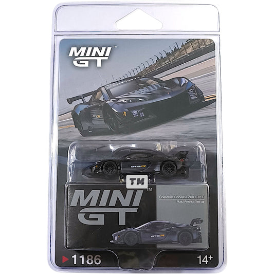 Mini GT Chevrolet Corvette Z06 GT3.R Road America Test car Blister Packaging MGT01186BL 1/64 Diecast