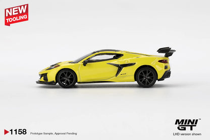 [Pre-Order] Mini GT Chevrolet Corvette ZR1 Accelerate Yellow MGT01158 1/64 Diecast
