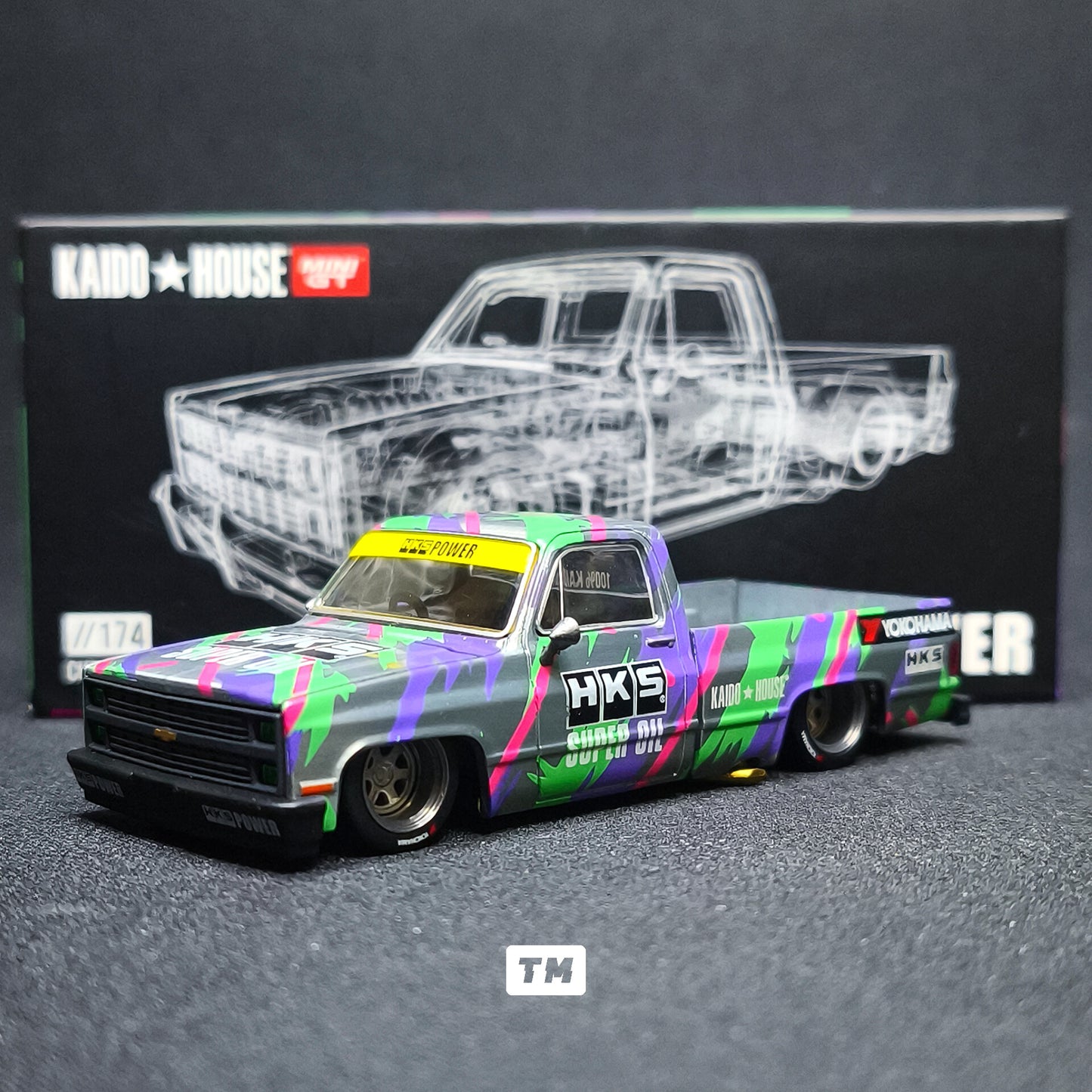 CHASE! Kaido House Chevrolet Silverado KAIDO HKS V1 KHMG174 1/64 Diecast