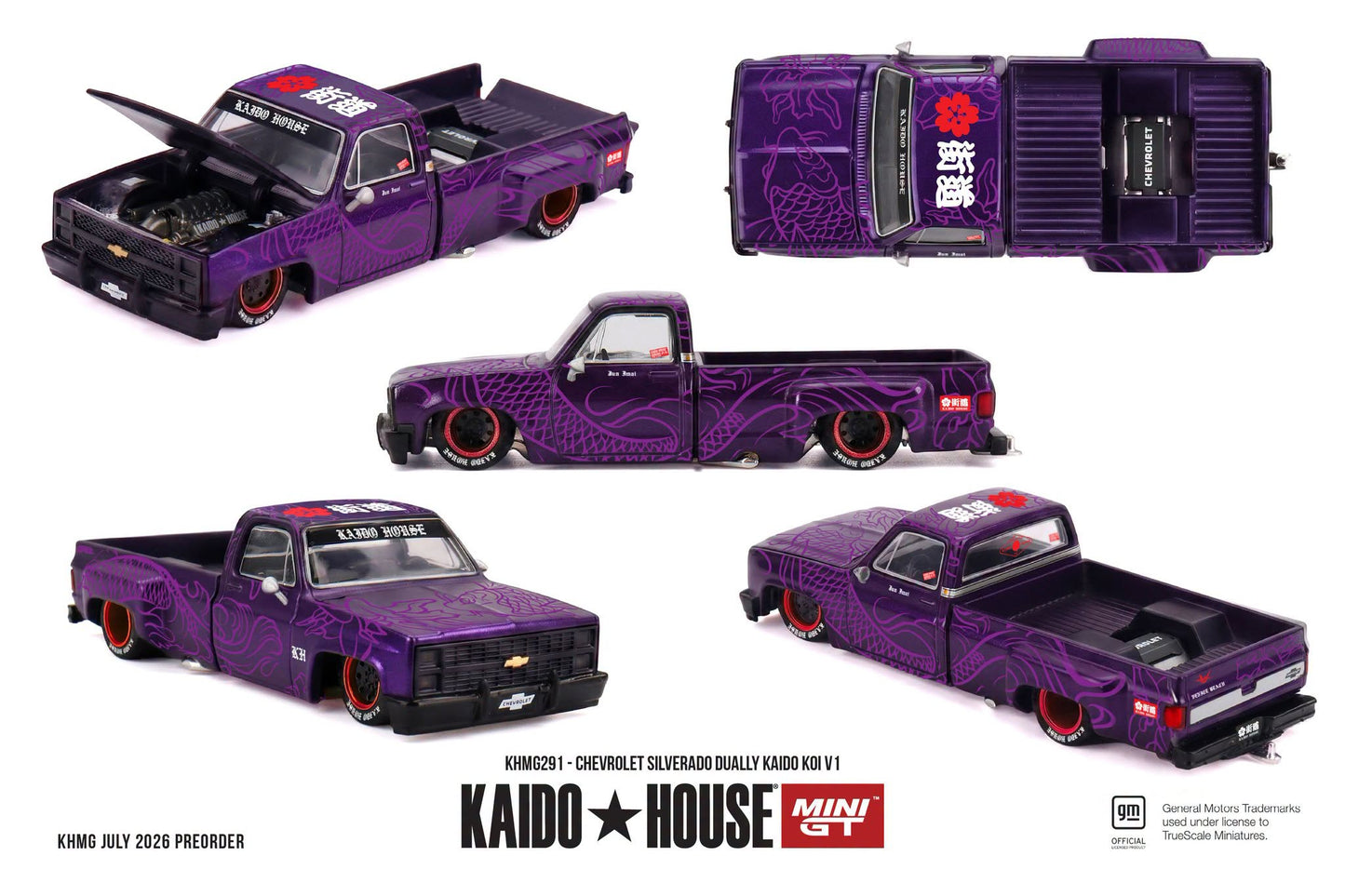 [Pre-Order] Kaido House Chevrolet Silverado Dually KAIDO Koi V1 KHMG291 1/64 Diecast