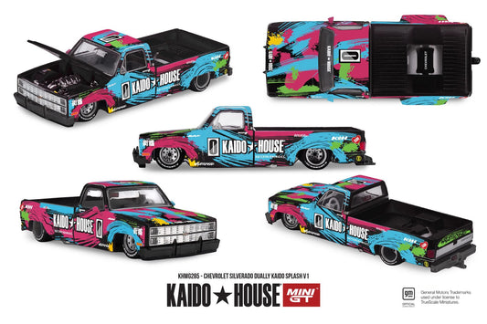 [Pre-Order] Kaido House Chevrolet Silverado Dually Kaido Splash V1 KHMG285 1/64 Diecast