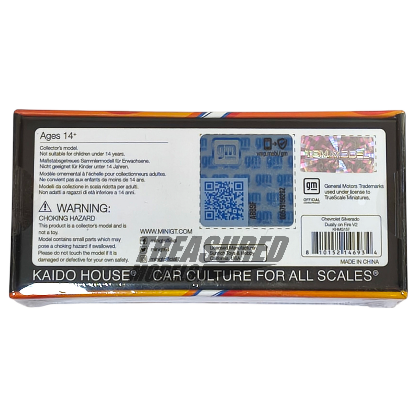 Kaido House Chevrolet Silverado Dually On Fire V2 KHMG157 1/64 Die Cast