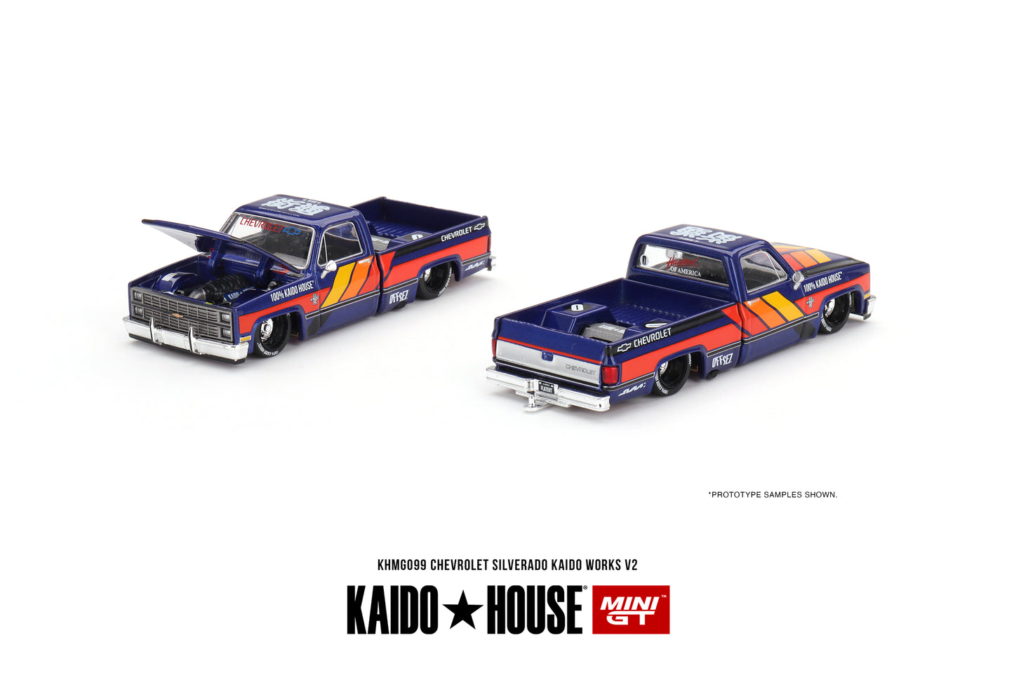 Kaido House Chevrolet Silverado Kaido Works V2 KHMG099 1/64 Diecast