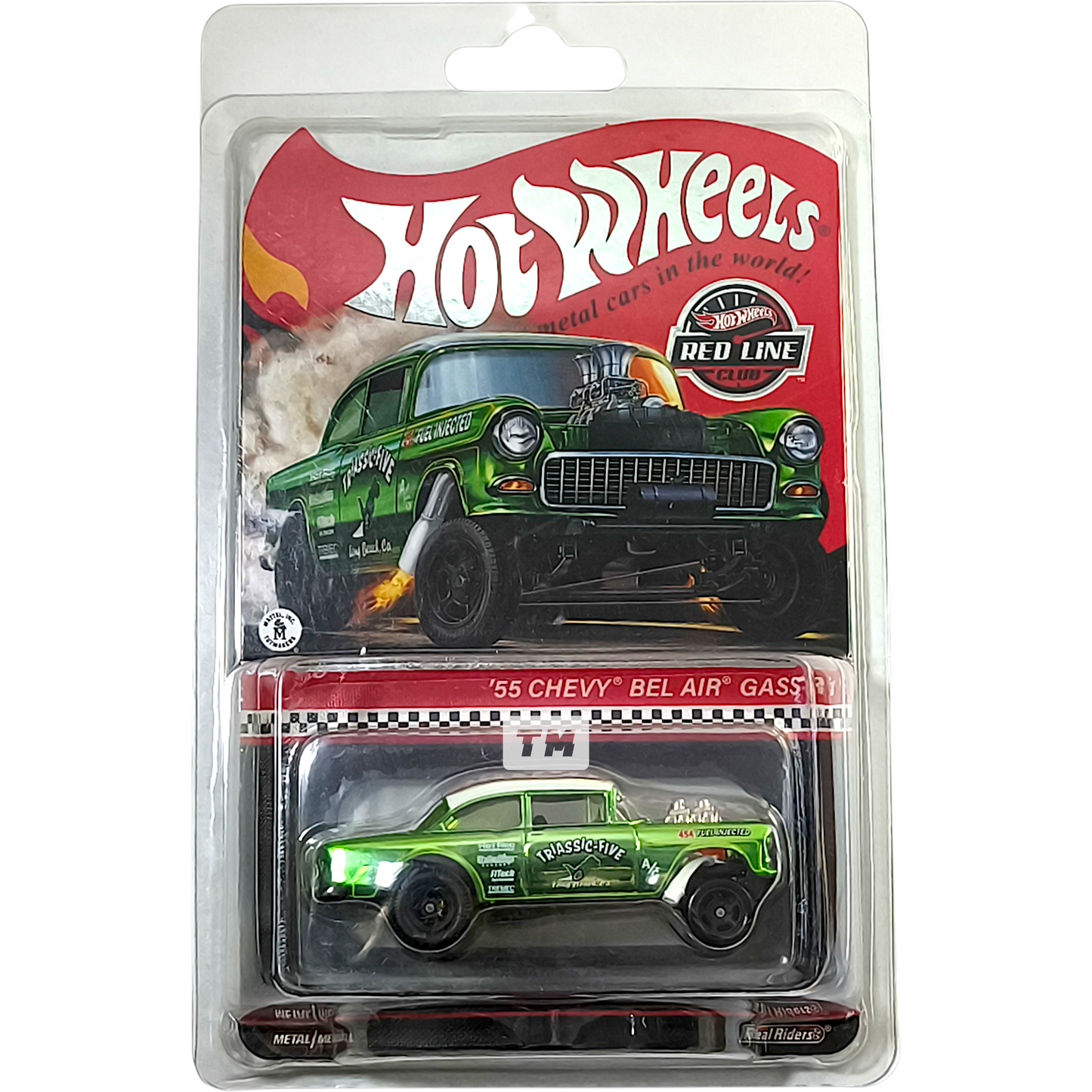 Hot Wheels Chevy 55 Bel Air Gasser Spectraflame Bright Green 2021 RLC 1/64 Diecast