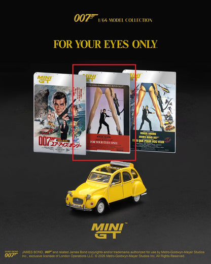 [Pre-Order] Mini GT Citroën 2CV English Poster “For Your Eyes Only” MGT00919 1/64 Diecast
