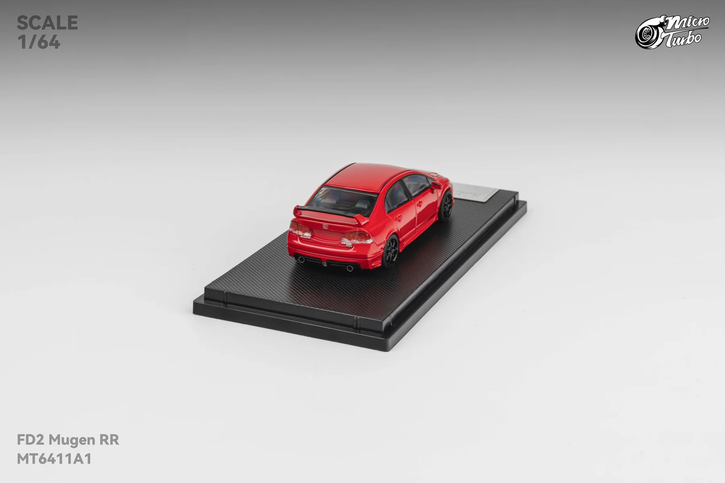 Micro Turbo Civic Type R FD2 MUGEN RR Red MT6411A1 1/64 Diecast