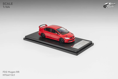 Micro Turbo Civic Type R FD2 MUGEN RR Red MT6411A1 1/64 Diecast