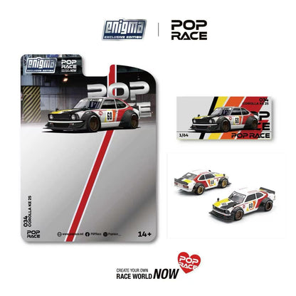 [Pre-Order] Pop Race Corolla KE 25 Racing PRE034 1/64 Diecast