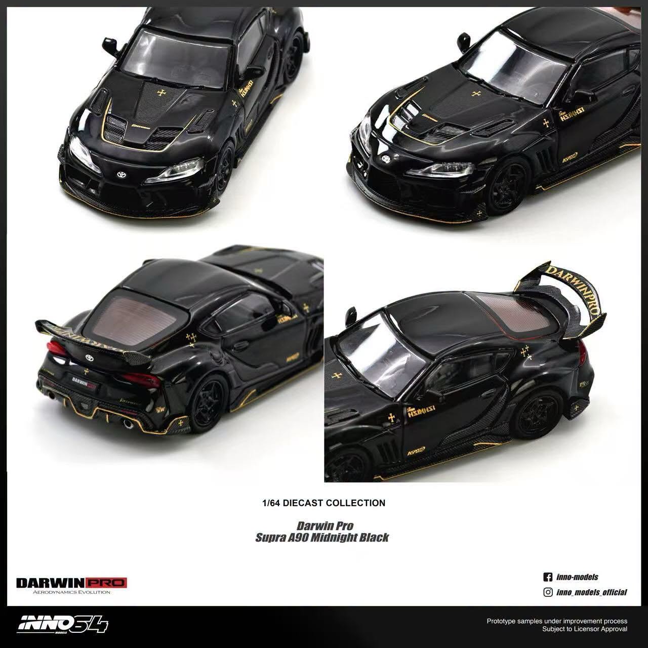[Pre-Order] Inno64 DARWIN PRO SUPRA A90 Midnight Black 1/64 Diecast