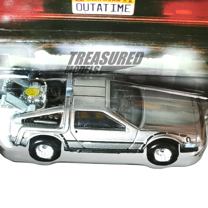 Hot Wheels DMC DeLorean Metalflake Silver 2025 Premium Pop Culture Back to the Future Time Machine 1/64 Die Cast