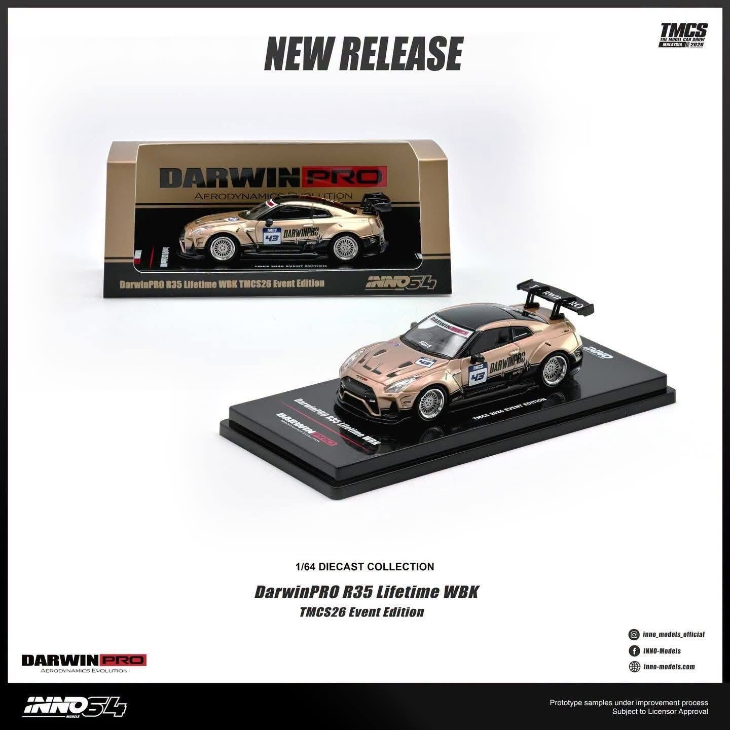 Inno64 DarwinPRO R35 Lifetime WBK TMCS26 Event Edition IN64-R35DP-TMCS26 1/64 Diecast