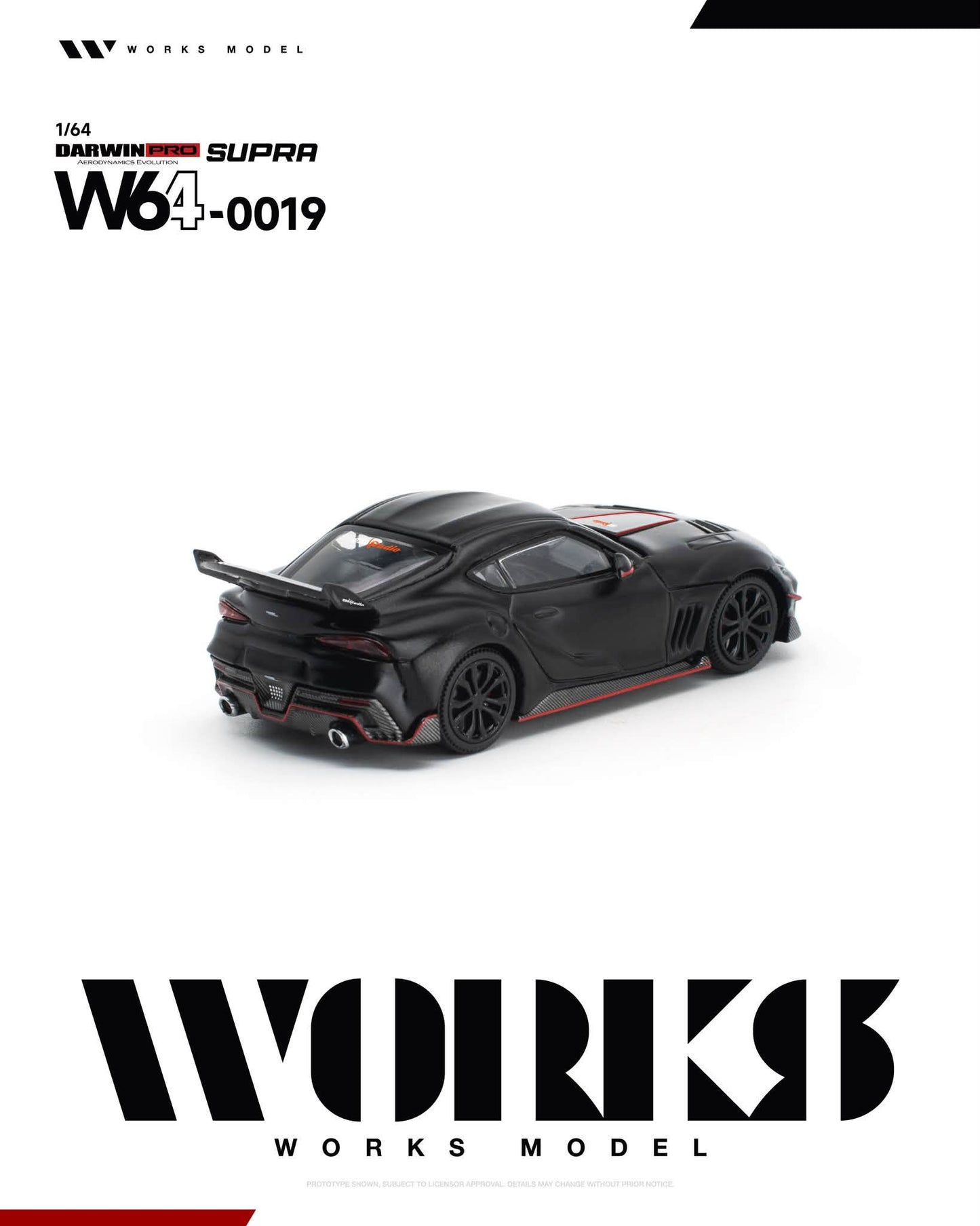 [Pre-Order] Works Model DarwinPRO SUPRA DARK W640019 1/64 Diecast