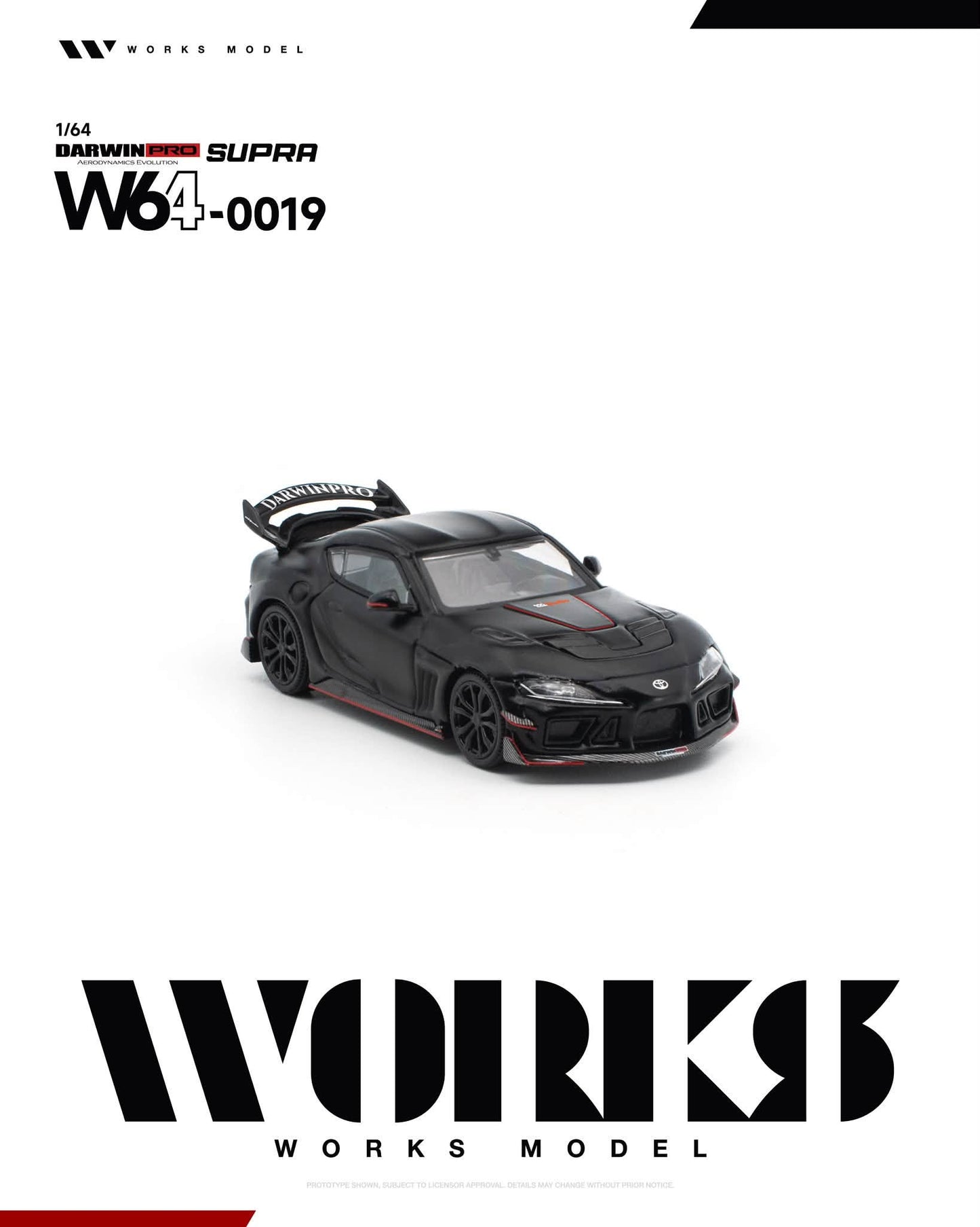 [Pre-Order] Works Model DarwinPRO SUPRA DARK W640019 1/64 Diecast