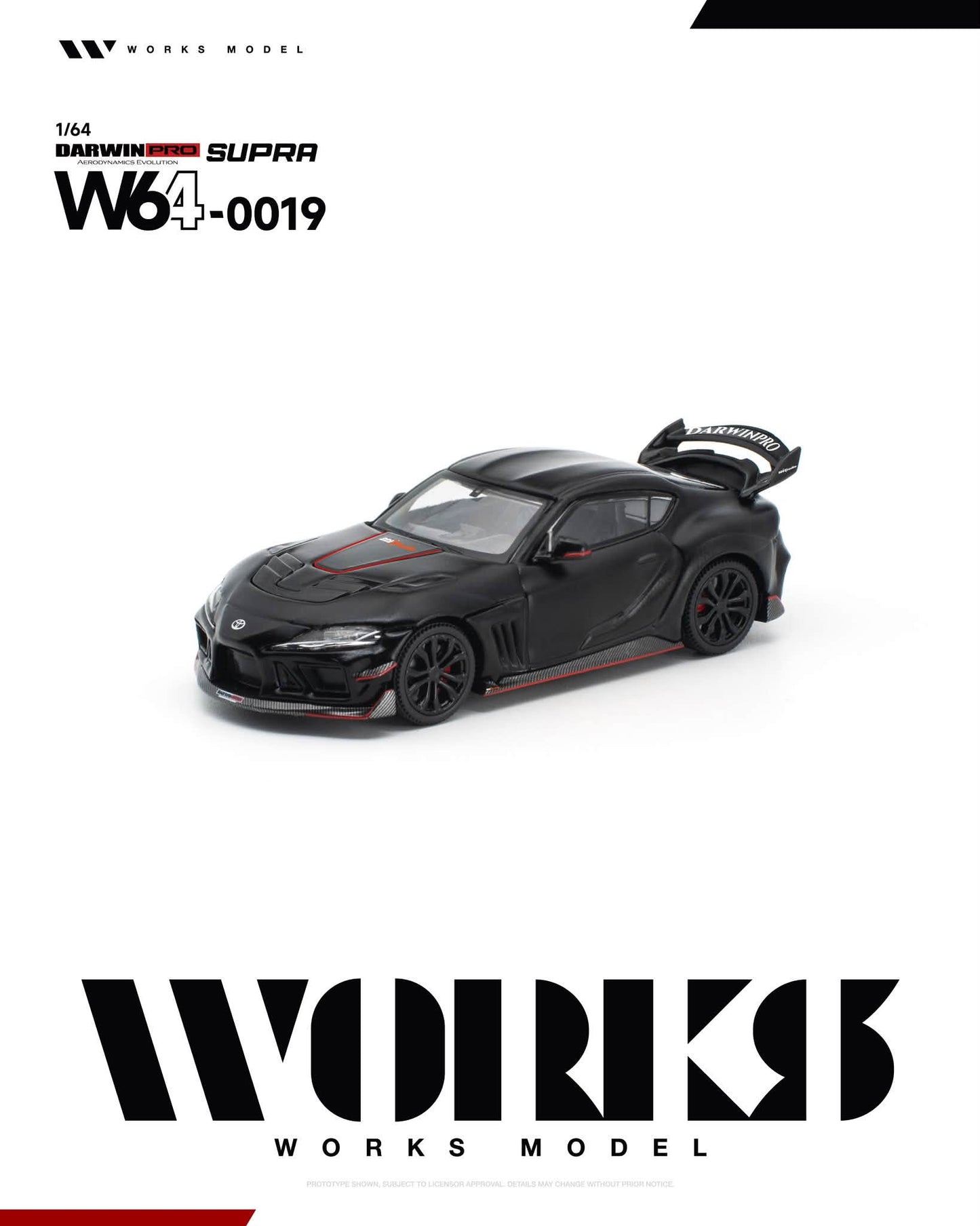 [Pre-Order] Works Model DarwinPRO SUPRA DARK W640019 1/64 Diecast