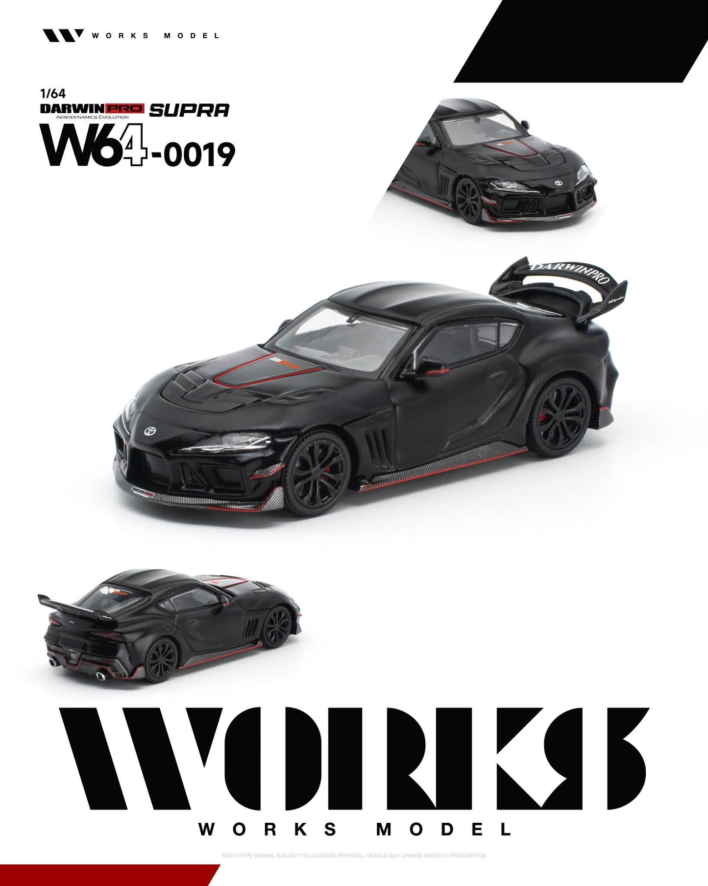 [Pre-Order] Works Model DarwinPRO SUPRA DARK W640019 1/64 Diecast