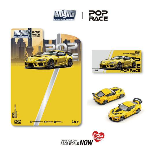 [Pre-Order] Pop Race Darwin Pro 66G WBK Supra A90 Nitro Yellow PRE033 1/64 Diecast