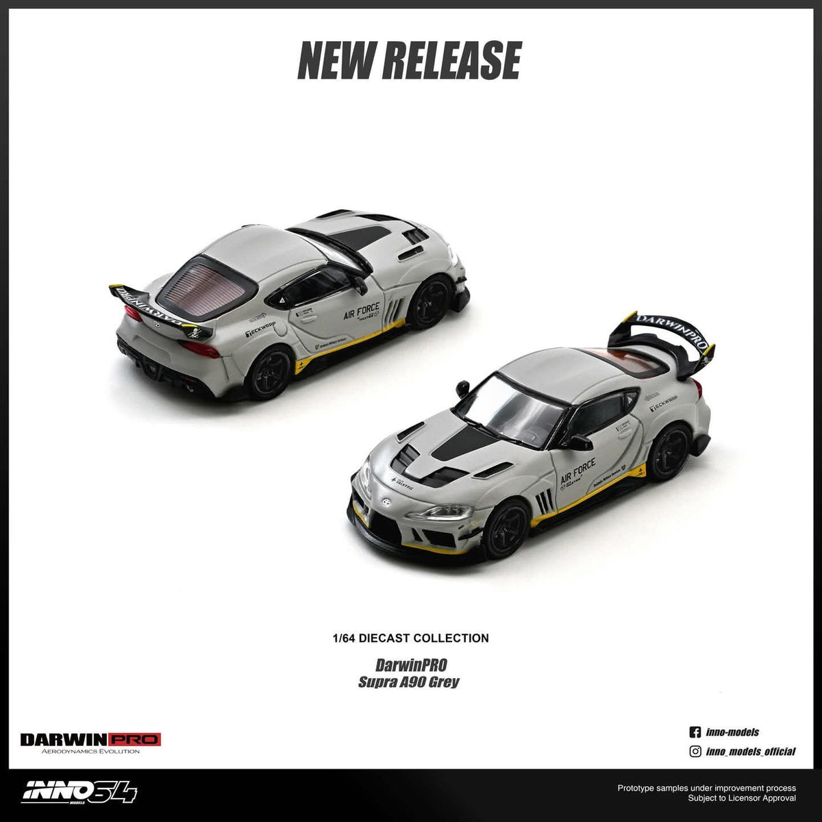 Inno64 DarwinPro Supra A90 Gray 1/64 Diecast